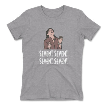 Seven! Seven! Seven! Seven! Womens T-Shirt in Heather Grey color